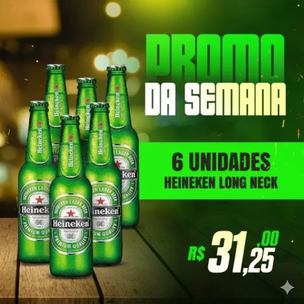 Combo Heineken Long Neck (6 unidades 330ml)